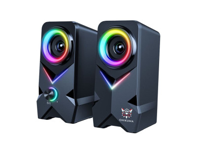 Speakers Onikuma L2 2x5W USB RGB Черни Тонколони 22215